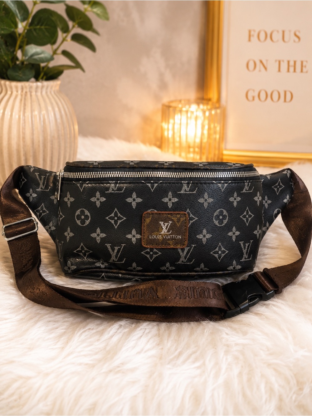 (Navy Blue) Monogram Canvas Waist Bag